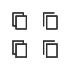 Wall Mural - copy outlined isolated button in 2 variations on white background. ui element. vector icons in flat 