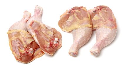 Wall Mural - Chicken legs on white background