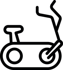 Wall Mural - Simple icon of a stationary bike representing the concept of physical activity