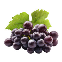 Wall Mural - bunch of red grapes isolated on white background