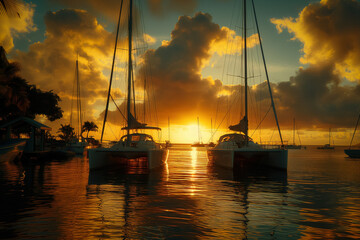 Canvas Print - Mauritius sunset