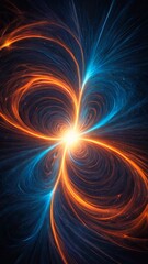 Wall Mural - The quantum field, a swirling dance of energy and matter