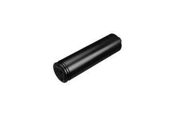 Canvas Print - Black silencer for weapons. Suppressor that is at the end of an assault rifle. Isolate on a white back.