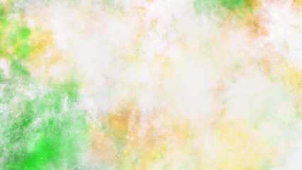 Wall Mural - Colorful watercolor texture. Abstract grunge texture. Colorful sunset sky with puffy clouds on bright rainbow colors background.