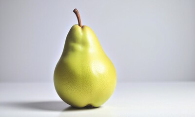 Pear on the white flat background