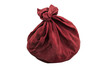 © Sodapeaw - A small tied-up red cloth bag isolated on a transparent background. ideal for packaging, gifts, or storage solutions.