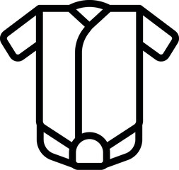 Sticker - Clothing icon representing a baby clothes bodysuits, perfect for newborn fashion projects