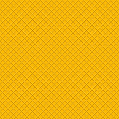 Aufkleber - Waffle background seamless pattern in trendy retro yellow colors. Vector illustration	