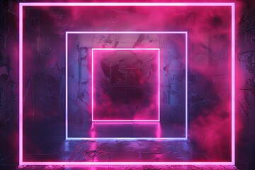 Canvas Print - neon square