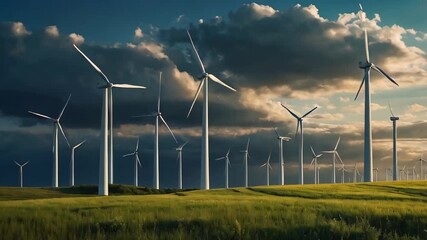 Wall Mural - Windmills in the field