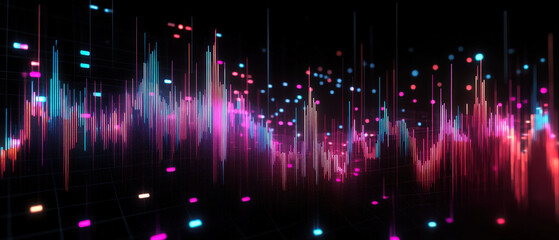 Wall Mural - a colorful, abstract image of a cityscape with many different colored lines