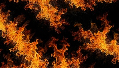 Wall Mural - Dynamic Flames Background Texture