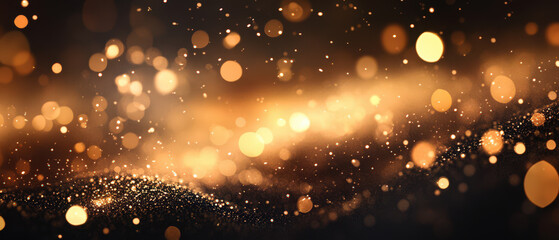 Wall Mural - A blurry image of a gold background with many small dots