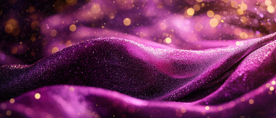 Wall Mural - A purple fabric with glitter on it