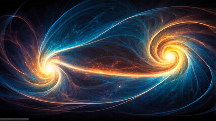 Wall Mural - The quantum field, a swirling dance of energy and matter