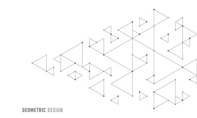Wall Mural - abstract vector background with a geometric pattern of triangle shapes. graphic design element