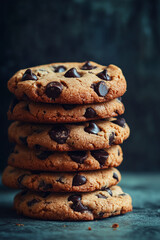 Wall Mural - chocolate cookies on the table