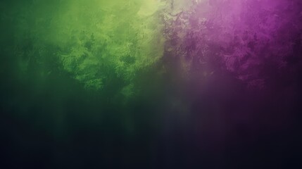 Wall Mural - A captivating gradient background smoothly transitions from vibrant green to deep purple, creating an abstract visual experience