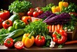 © Yaroslava - colorful display fresh herbs vibrant vegetables vivid yellows artistic arrangement, greens, kitchen, red, salad, seasonal, texture, organic, food, healthy