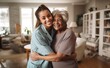 © .shock - A doctor embraces an elderly patient in a hospital room, symbolizing the compassionate bond and emotional support that defines exceptional healthcare and geriatric well-being.Generated image