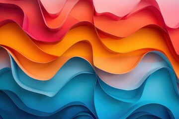 Wall Mural - Abstract Wavy Paper Background