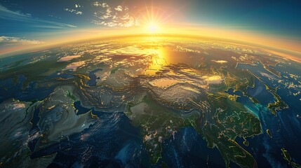 Wall Mural - Sunrise Over the Earth