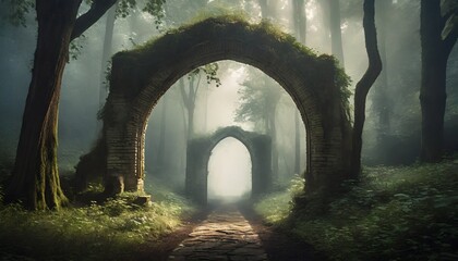 Poster - tunnel in the forest