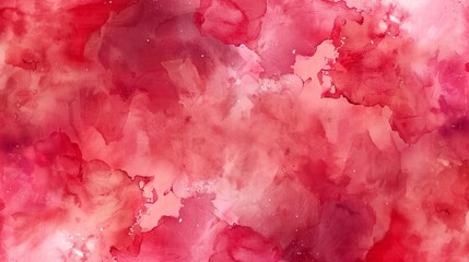 Wall Mural - A vibrant and colorful abstract watercolor background featuring shades of red and pink, perfect for artistic and creative projects, showcasing fluid art patterns.