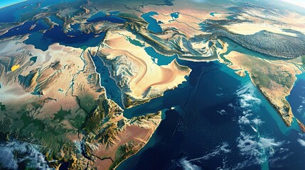 Wall Mural - Aerial View of the Middle East