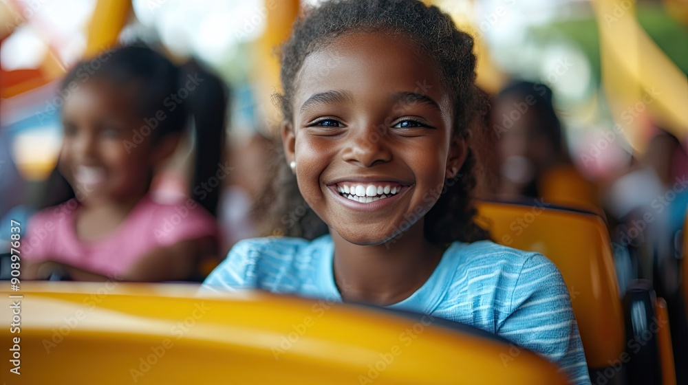 14. Family enjoying a fun-filled day at an amusement park, the parents ...