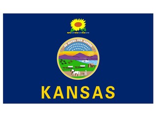 Wall Mural - Flag of the U.S. state of Kansas