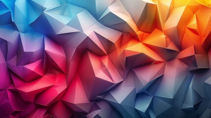 Poster - Abstract polygonal background with sharp angles and bold colors