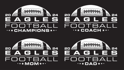 Wall Mural - football champions 2024 - eagles designs is a sports design template that includes a graphic basketb