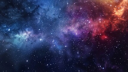 Wall Mural - a mesmerizing view of the universe capturing vibrant stars, colorful nebulae, and a seamless blend o