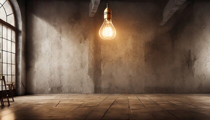 Wall Mural - light bulb on wall