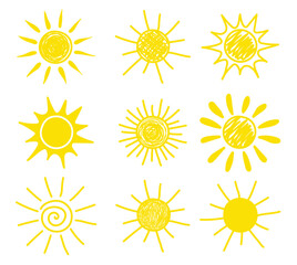 Wall Mural - cute hand drawn icon collection. summer design. vector illustration