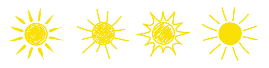Wall Mural - sun icon set. vector illustration