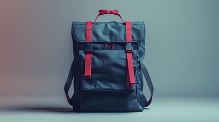 bag mockup of a sleek backpack with customizable elements, on a white background