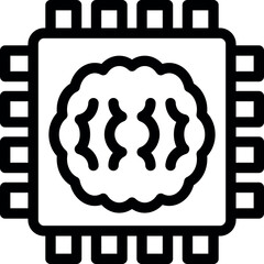 Sticker - Microchip cpu is representing artificial intelligence and machine learning