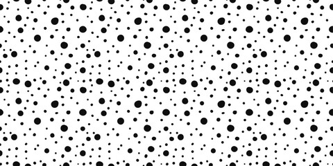 Aufkleber - Small black dots on a white background. Monochrome pattern of circle dots.