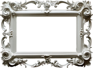 Wall Mural - White ornate frame