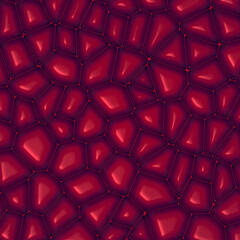 Aufkleber - Illustration of stylized red-violet organic cells. 3d rendering