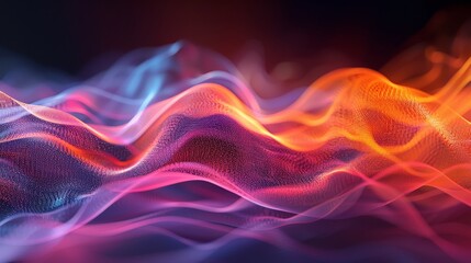 Dynamic wave pattern with flowing lines and vibrant colors