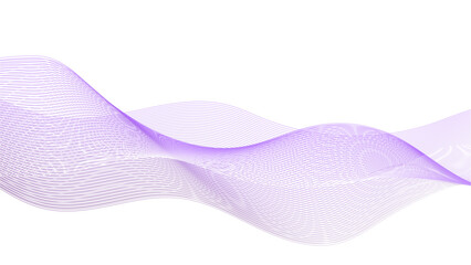 Sticker -  Purple Wavy Lines On White Background. Vector Illustration of the purple pattern of lines. 