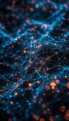 Wall Mural - tech digital background for neural networks, ai, data security, storage, multimedia, education