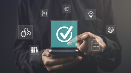 Quality control systems in business. Computer interface checking processes and standards for ISO assurance. Service guarantee, and evaluation. Excellent management and technology high quality.