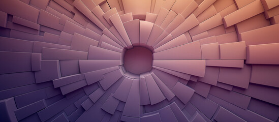 Poster - Purple tiles are forming a circular pattern with a hole in the center