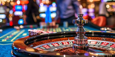 roulette table in casino