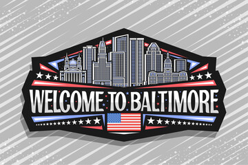 Wall Mural - Vector logo for Baltimore