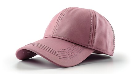 Pink Leather Baseball Cap